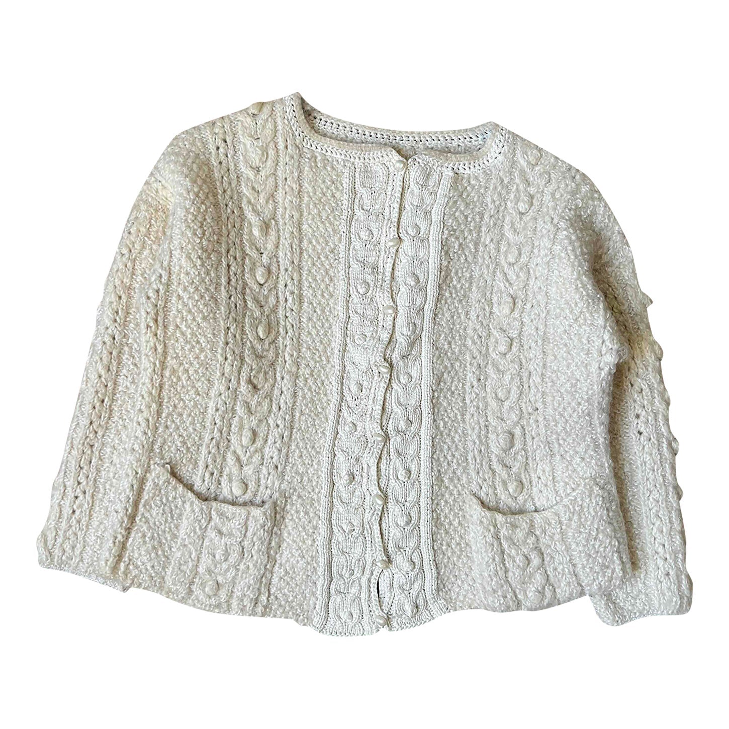 Cable knit cardigan