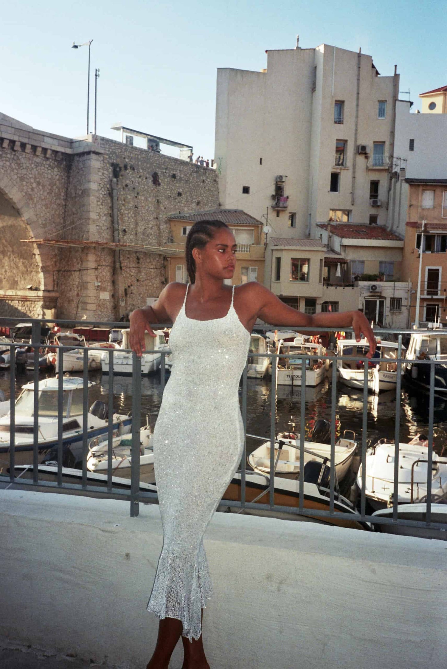 Longue Robe Sirène Blanche Neige Tristana