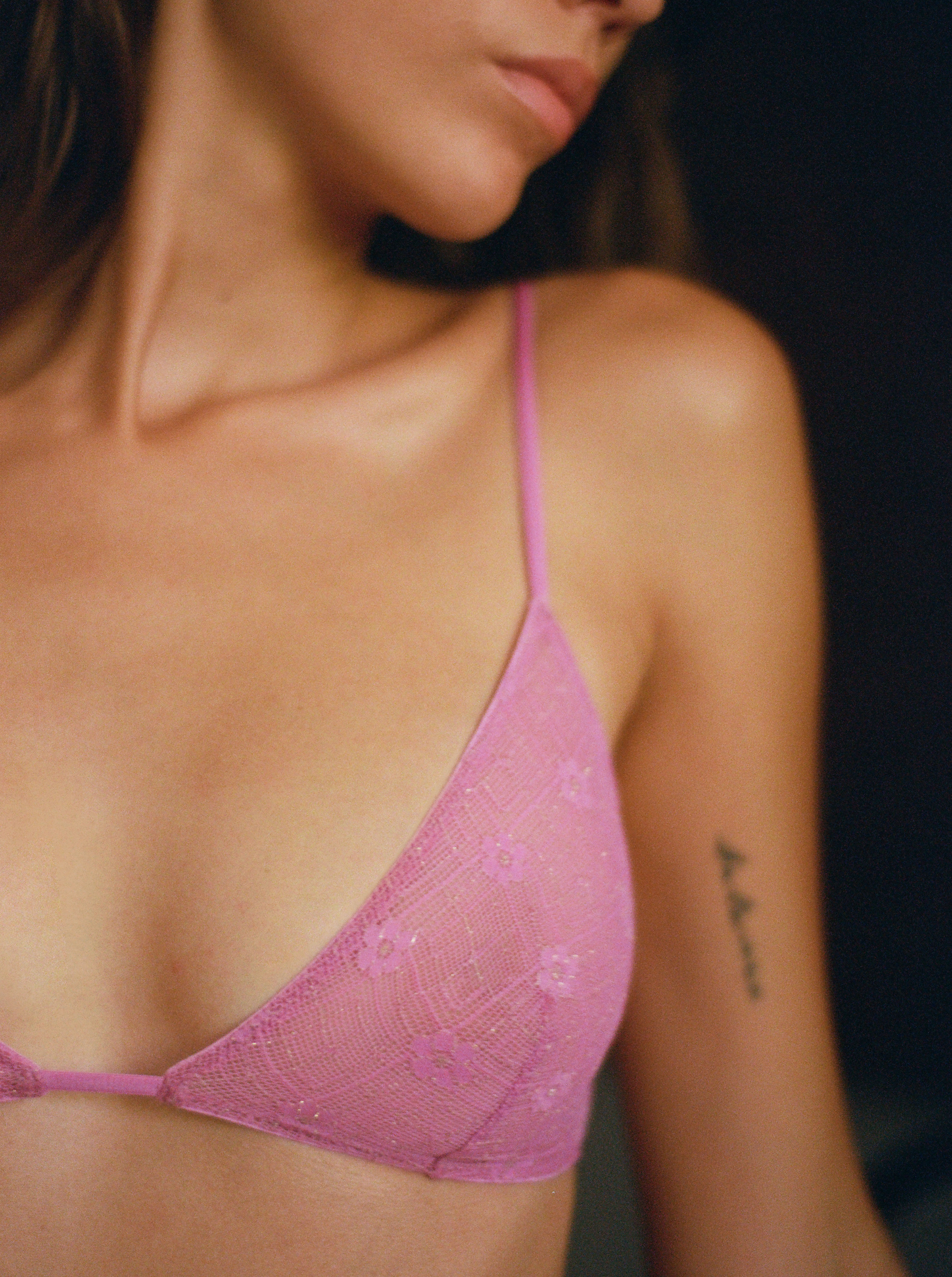 Triangle Melrose Pink à Bretelles Fines