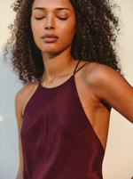 Robe Burgundy Blush satiné