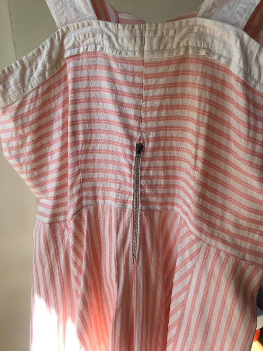 Robe midi à rayures