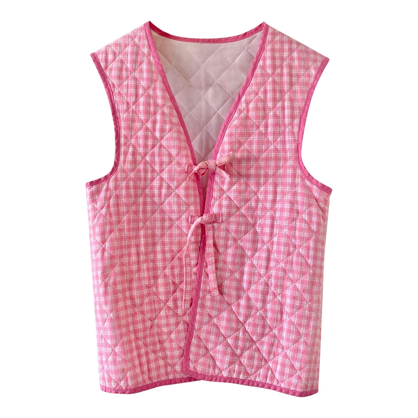 Quilted Vichy vest