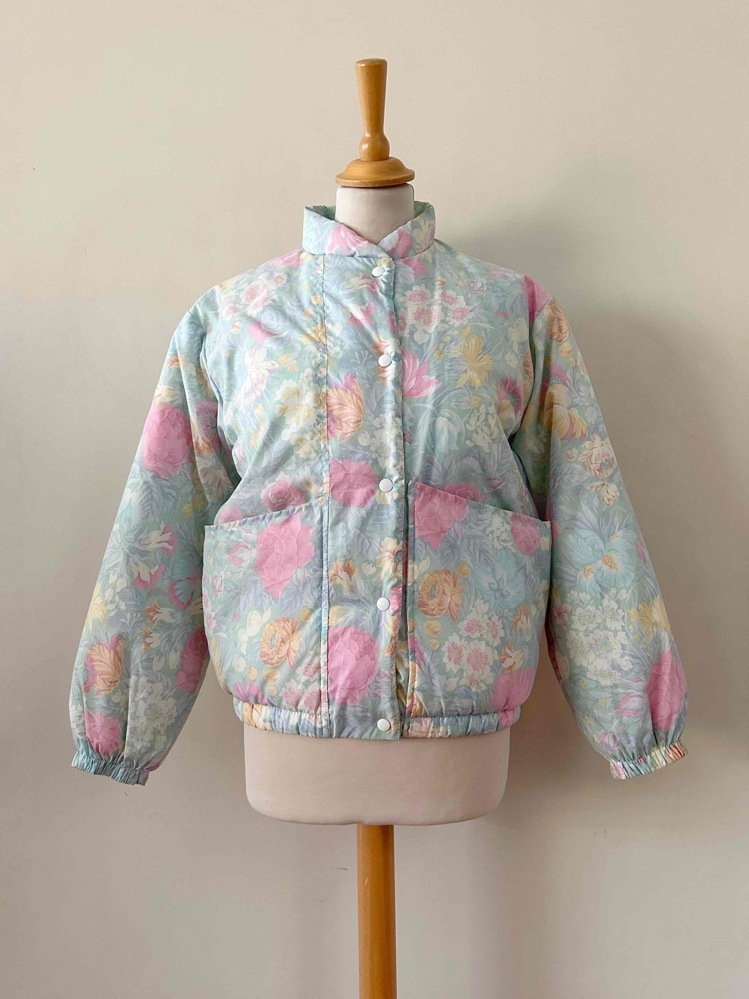 Floral puffer jacket