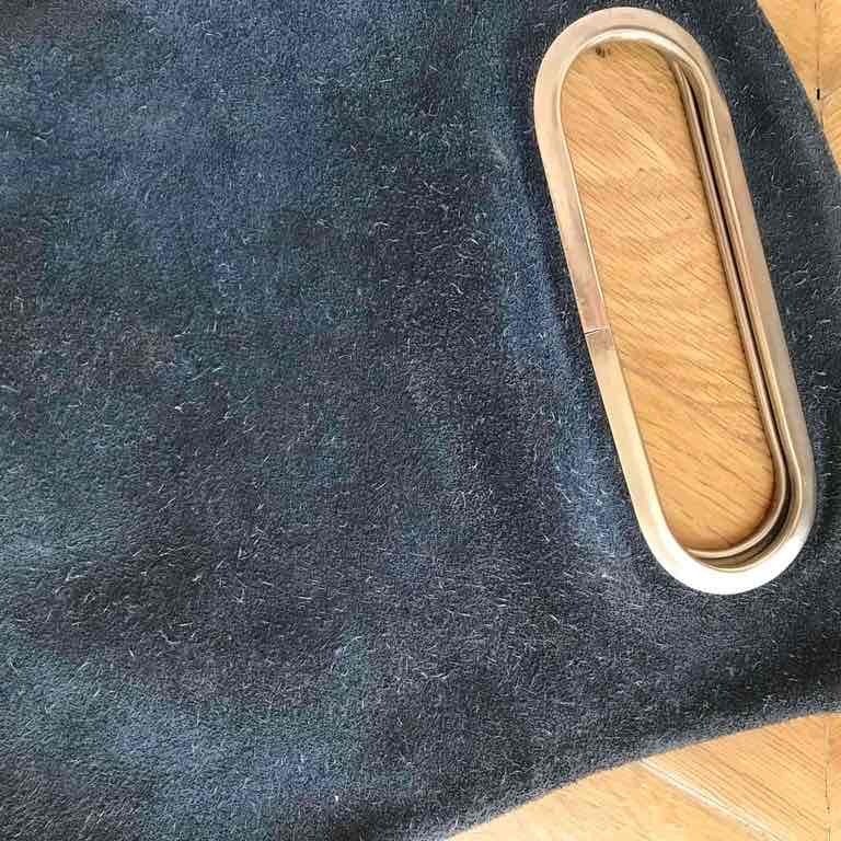 Suede handbag