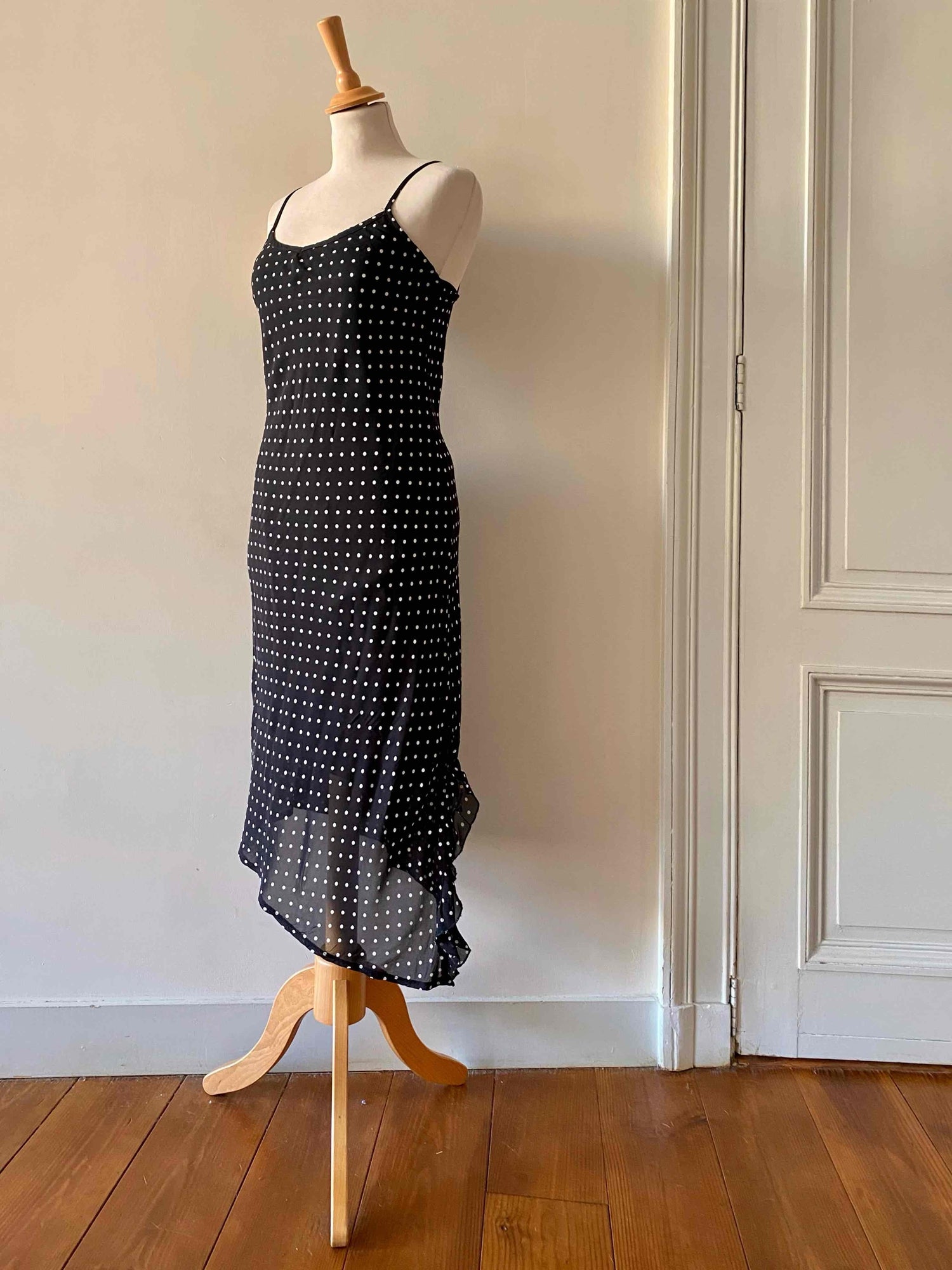 Polka dot midi dress