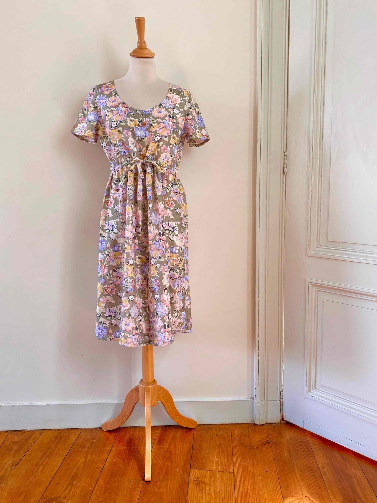 Floral silk dress