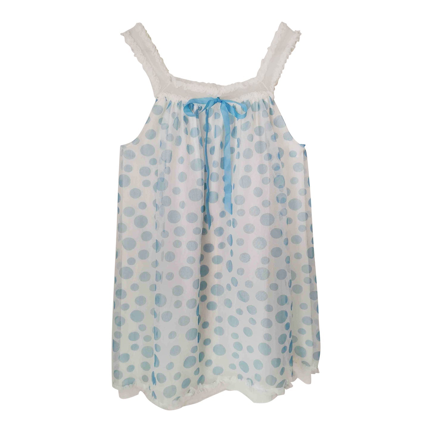 Short polka dot nightgown