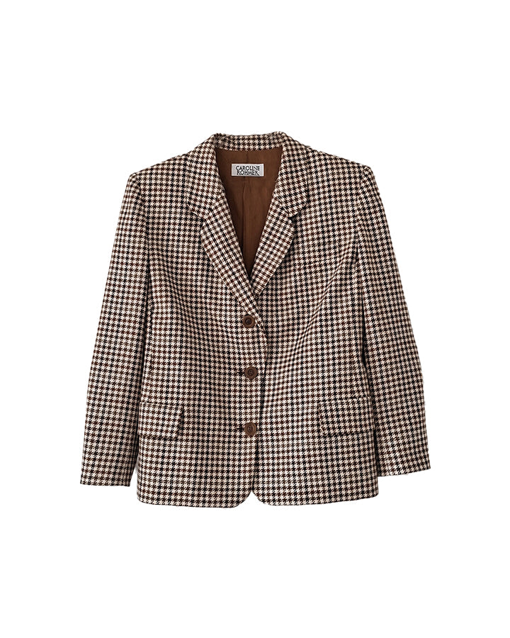 Blazer en laine pied de poule