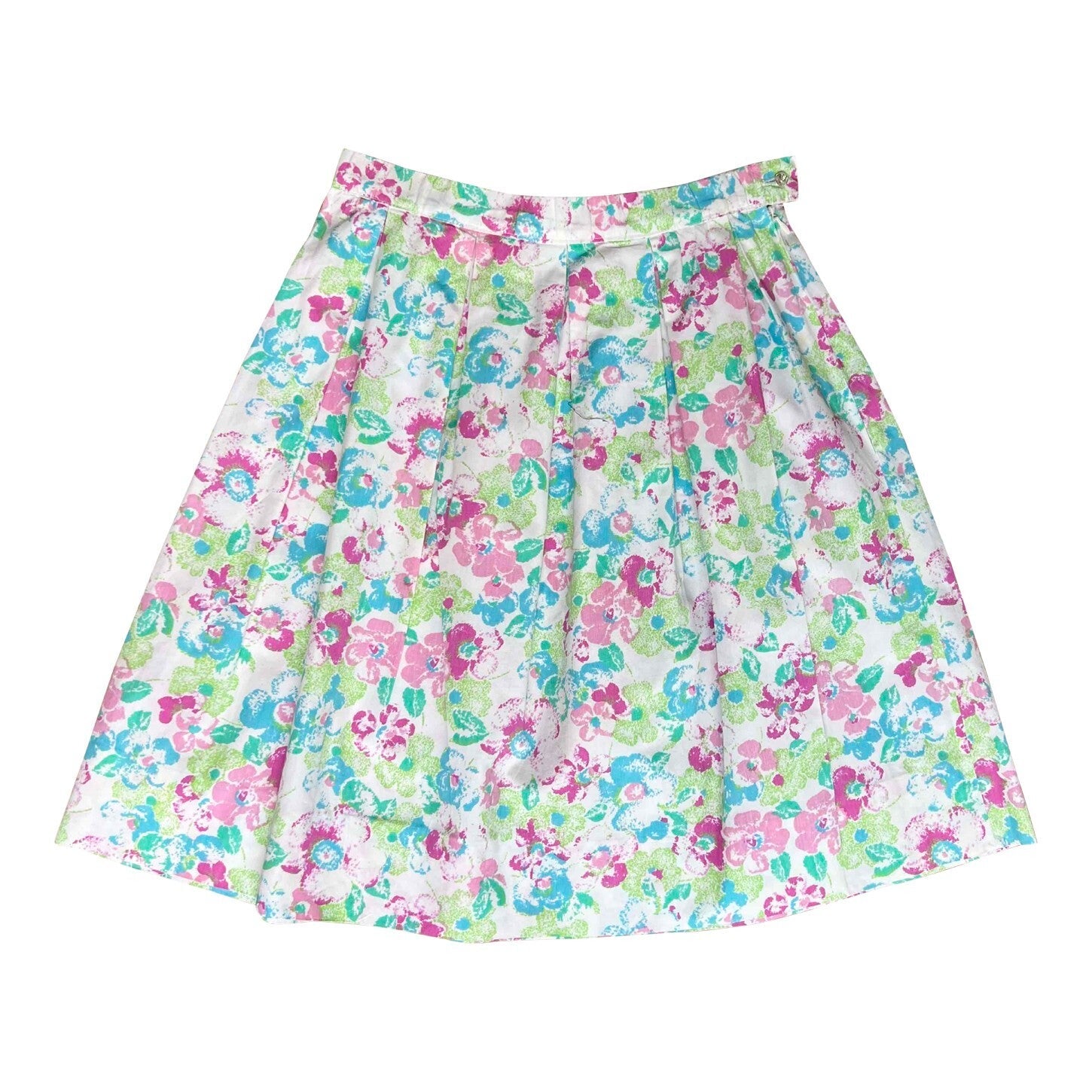 Pleated cotton skirt