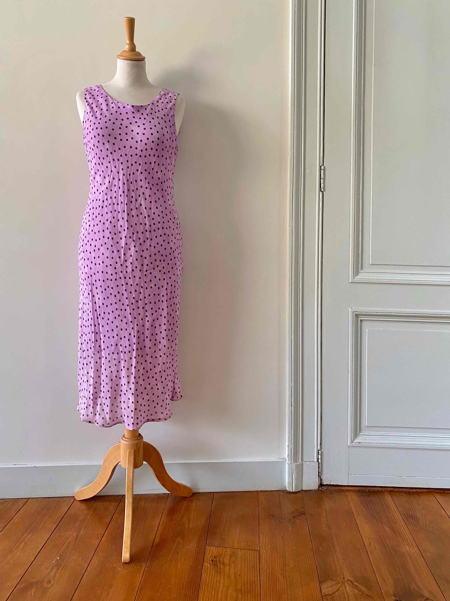 Polka dot midi dress
