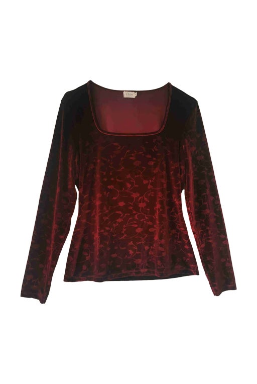 Top manches longues en velours