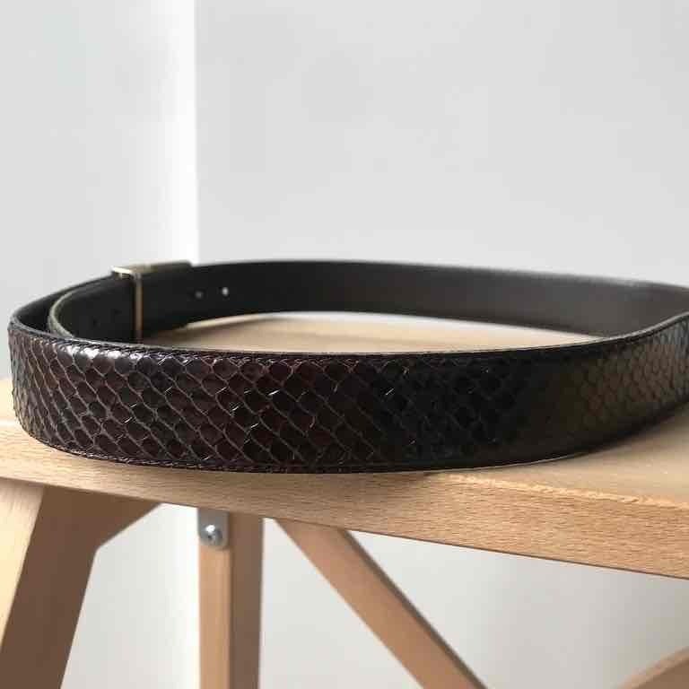Exotic leather belt