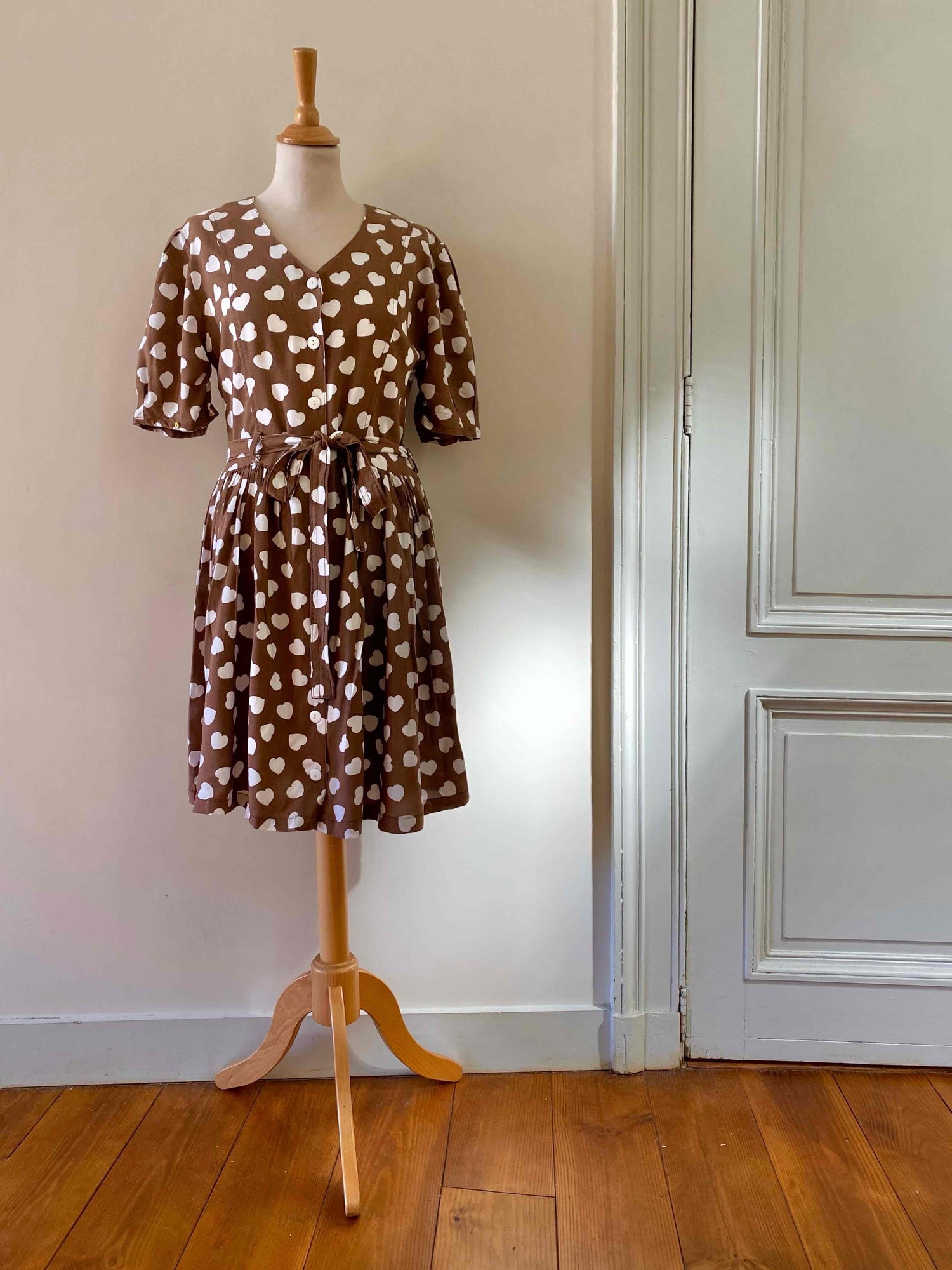 Mini dress with hearts