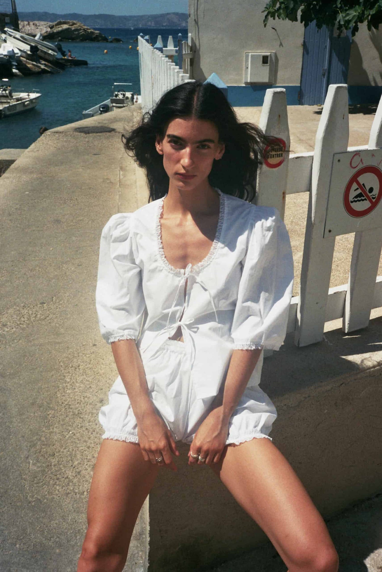 Blouse Coton Blanc Et Dentelle Agnès