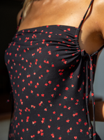 Robe Open Back Flowery Night fronce