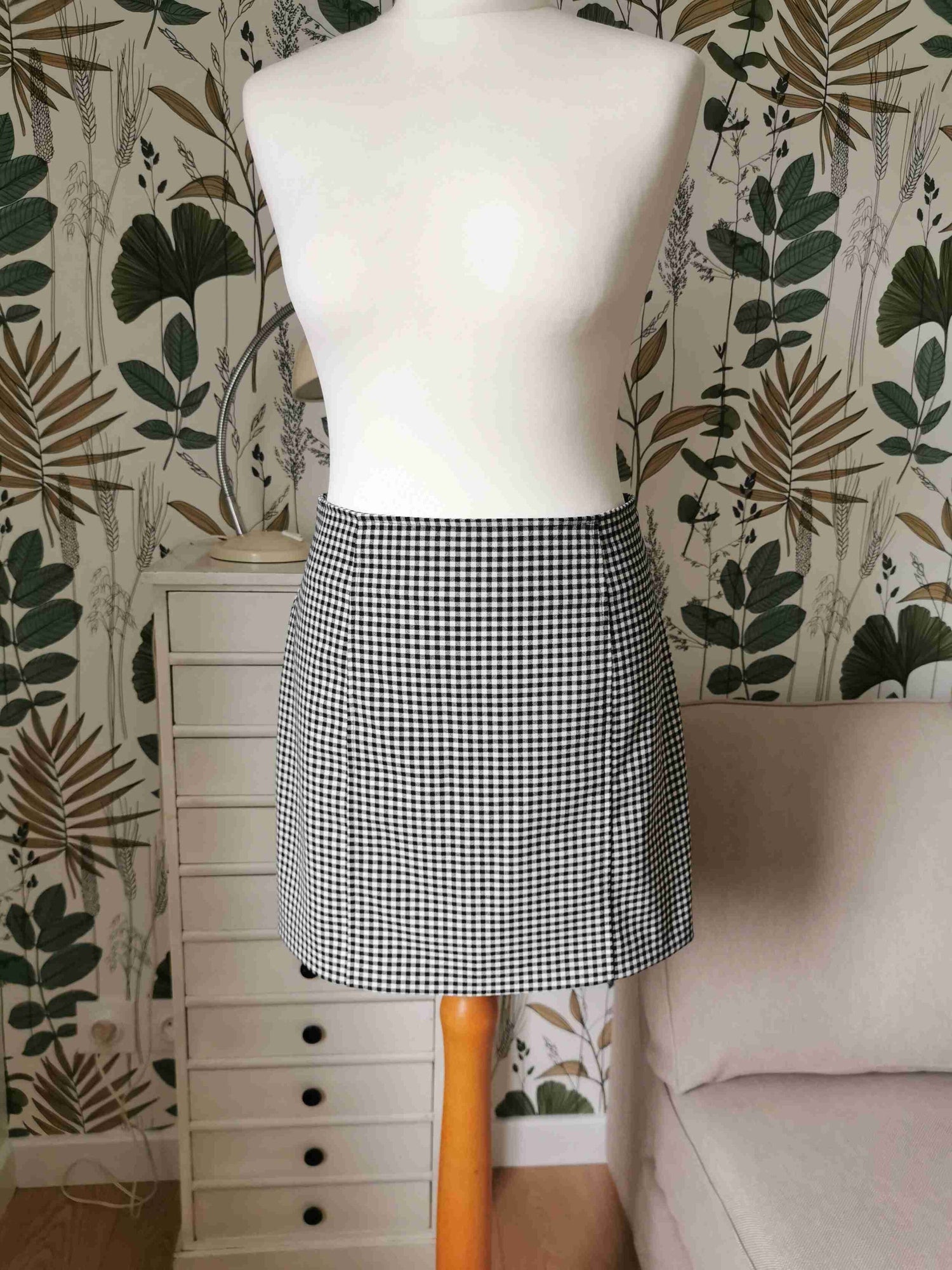 Vichy mini-skirt