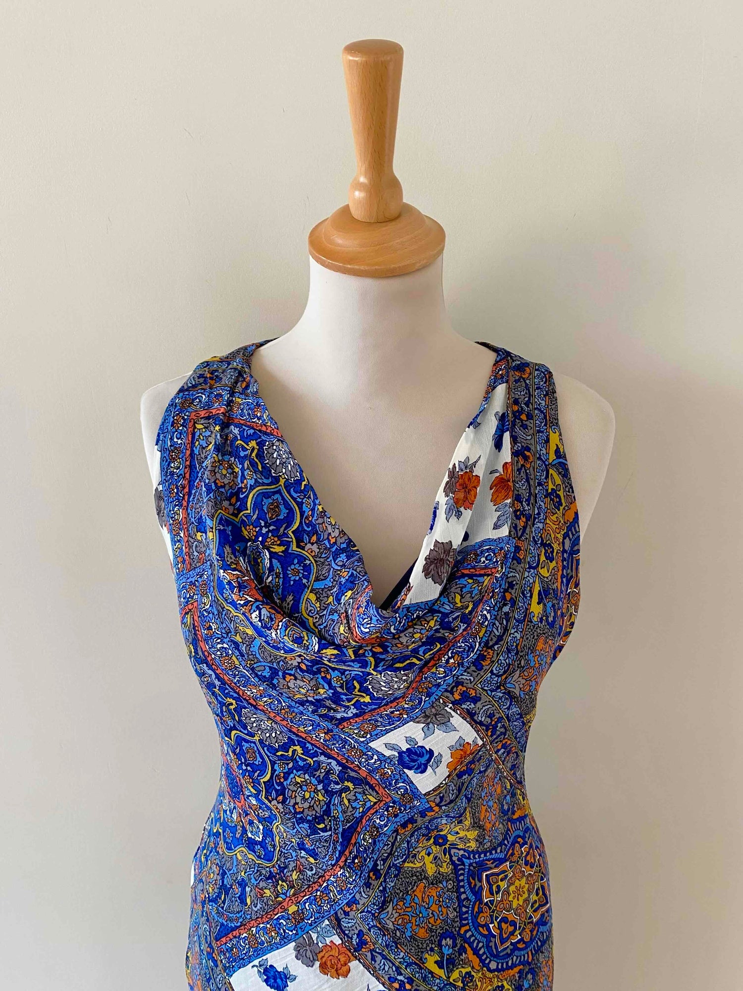 Patchwork midi dress