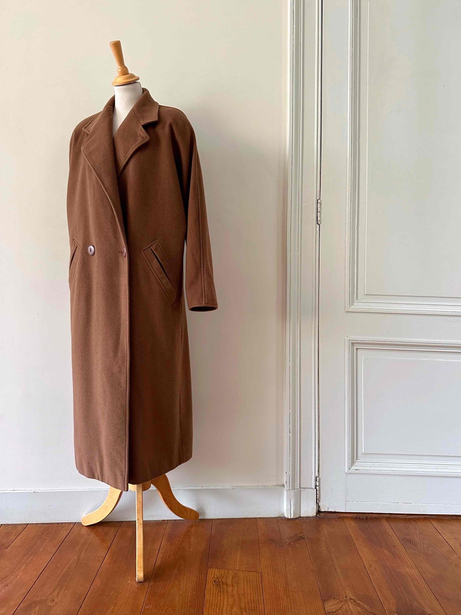 Manteau en laine et cachemire