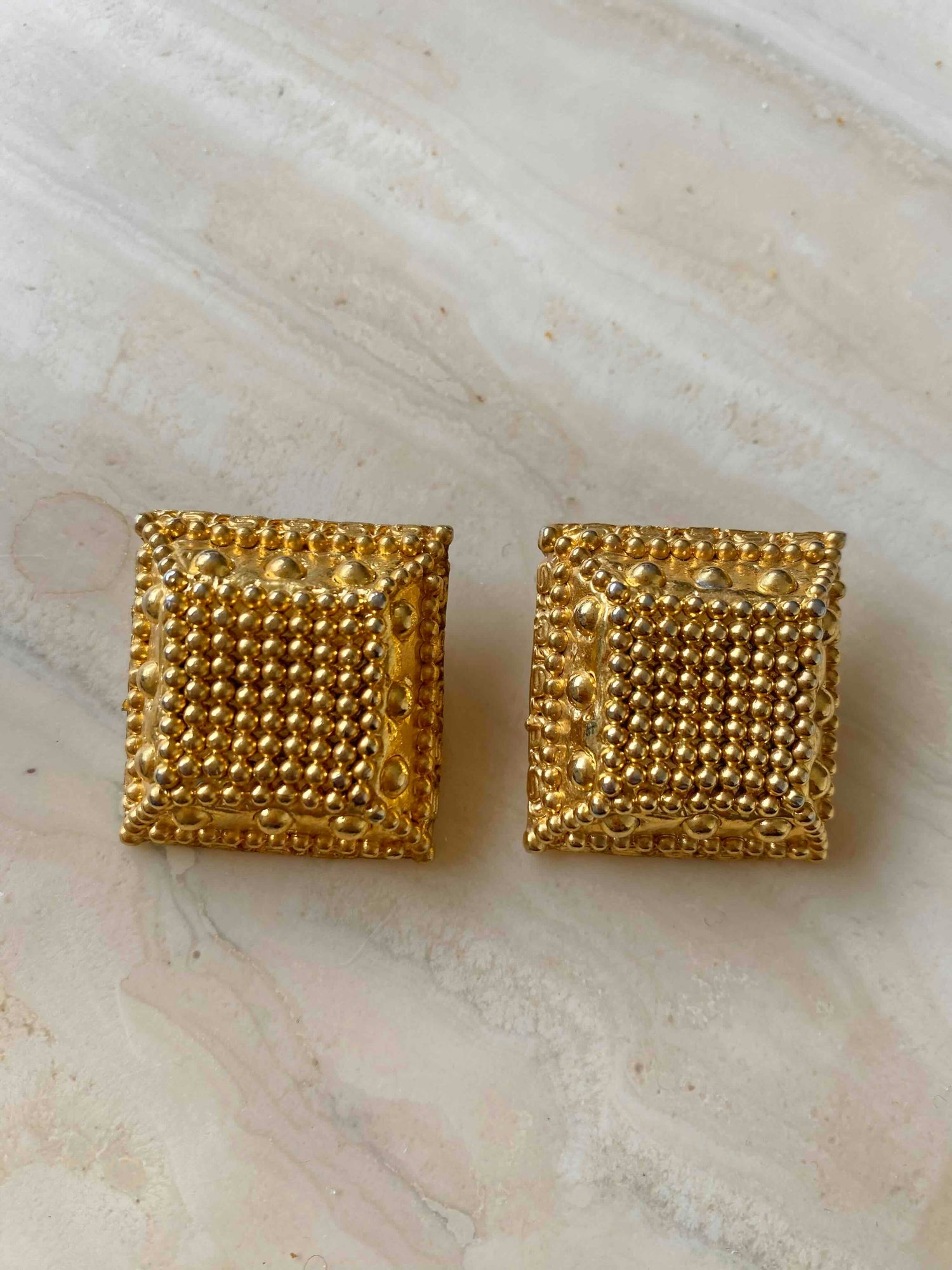 Boucles d’oreilles en laiton plaqué