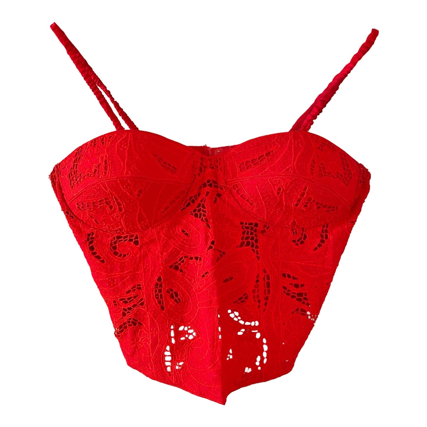 Top with English embroidery