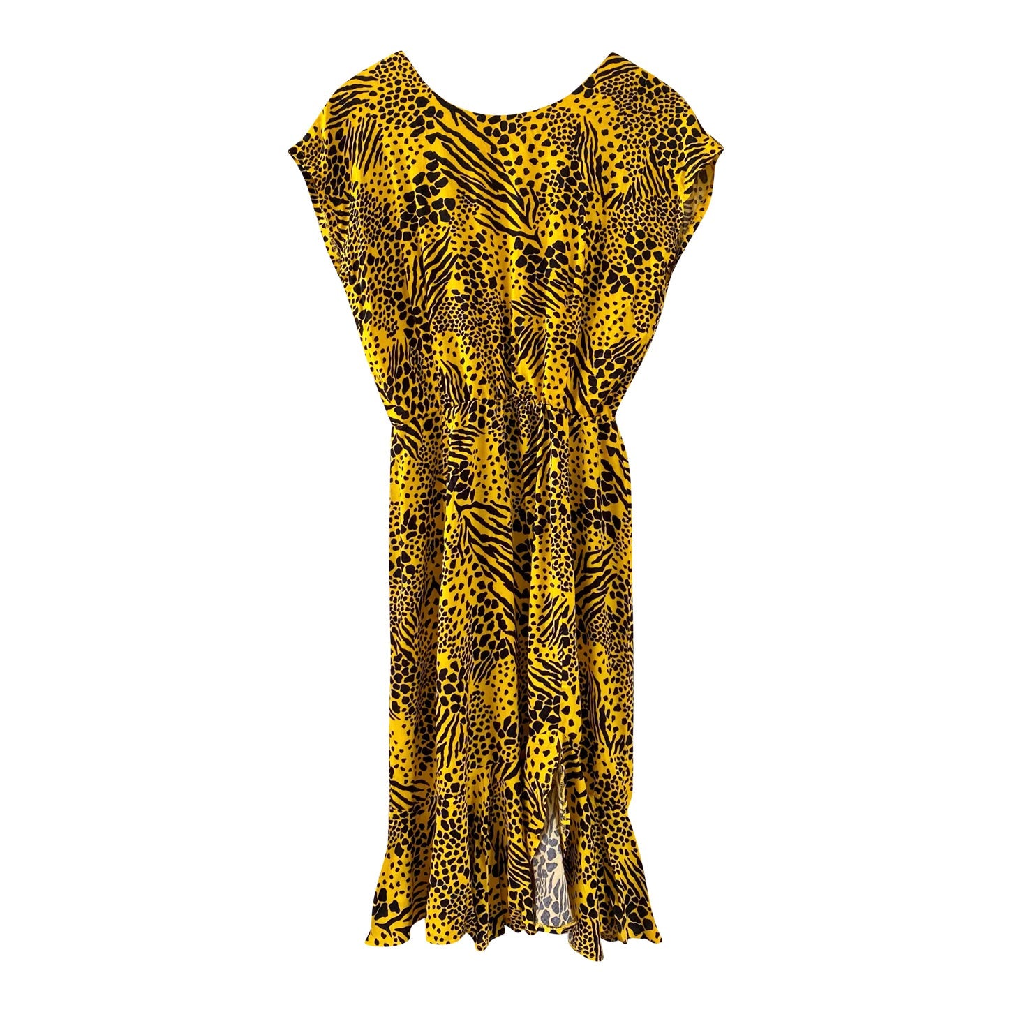 Leopard print midi dress