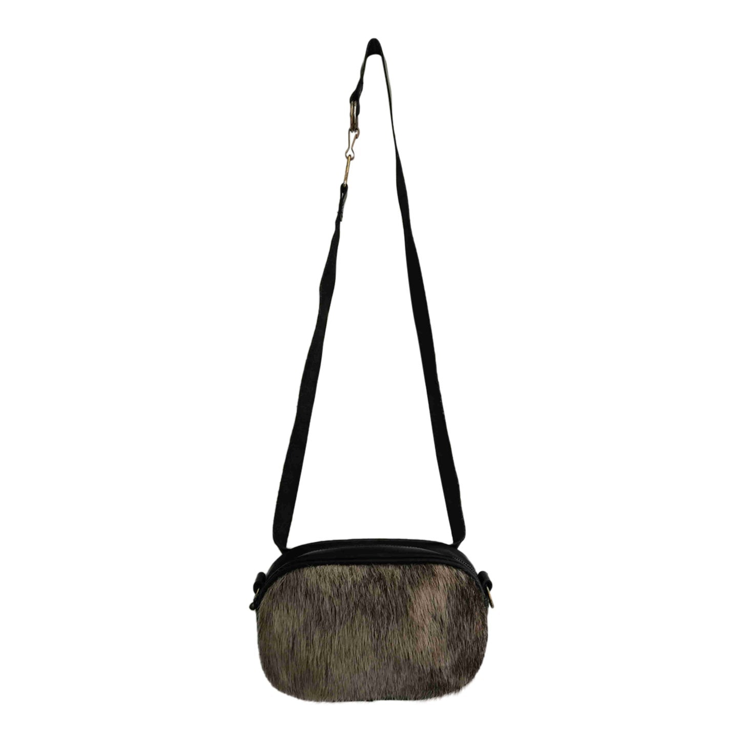 Leather and fur bag