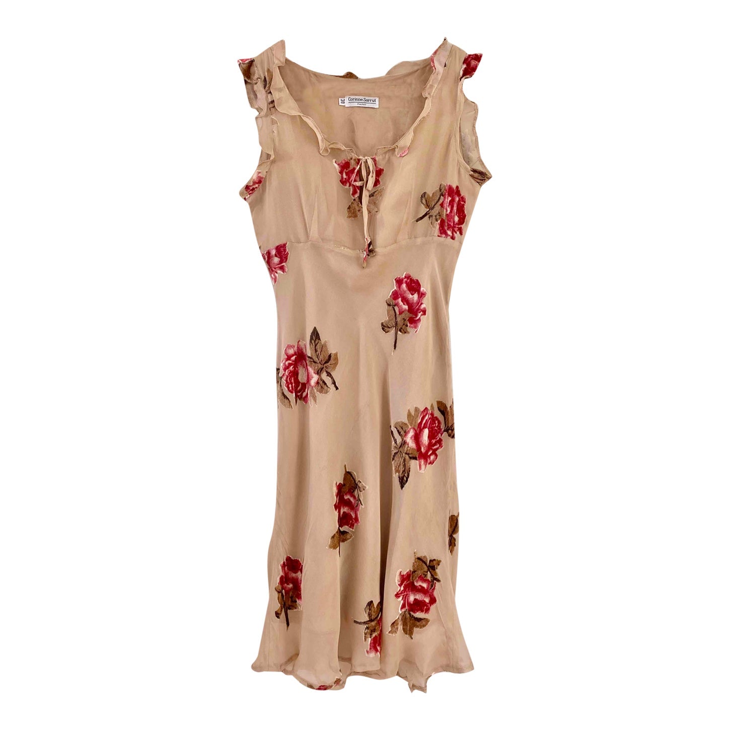 Silk and velvet dress