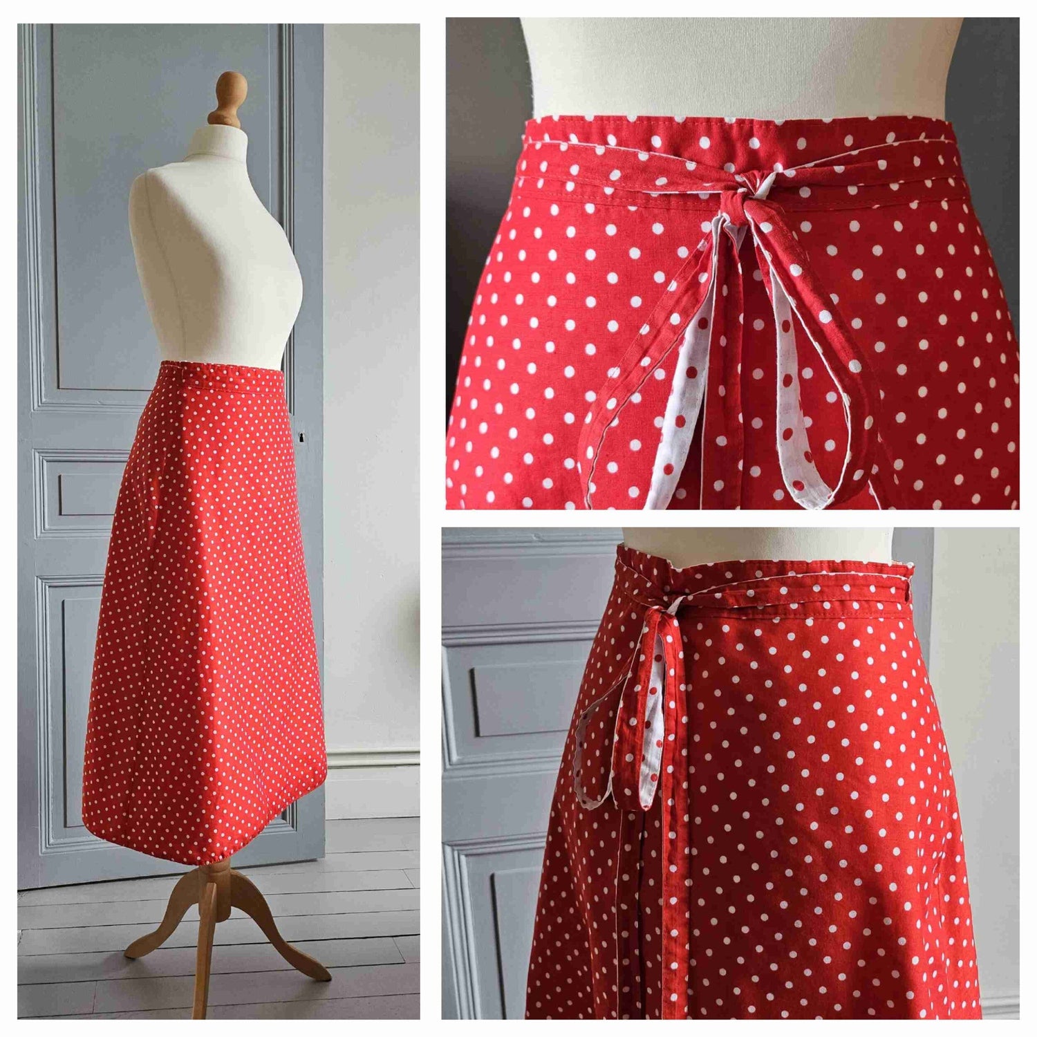 Jupe portefeuill réversible