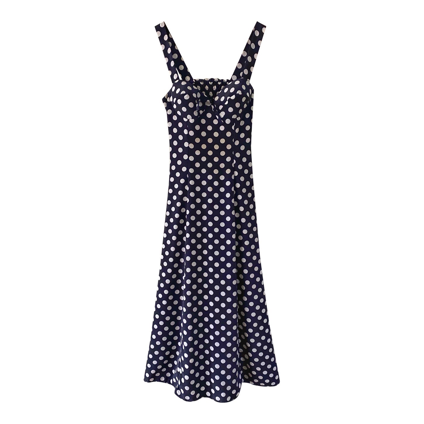Long dress with polka dots