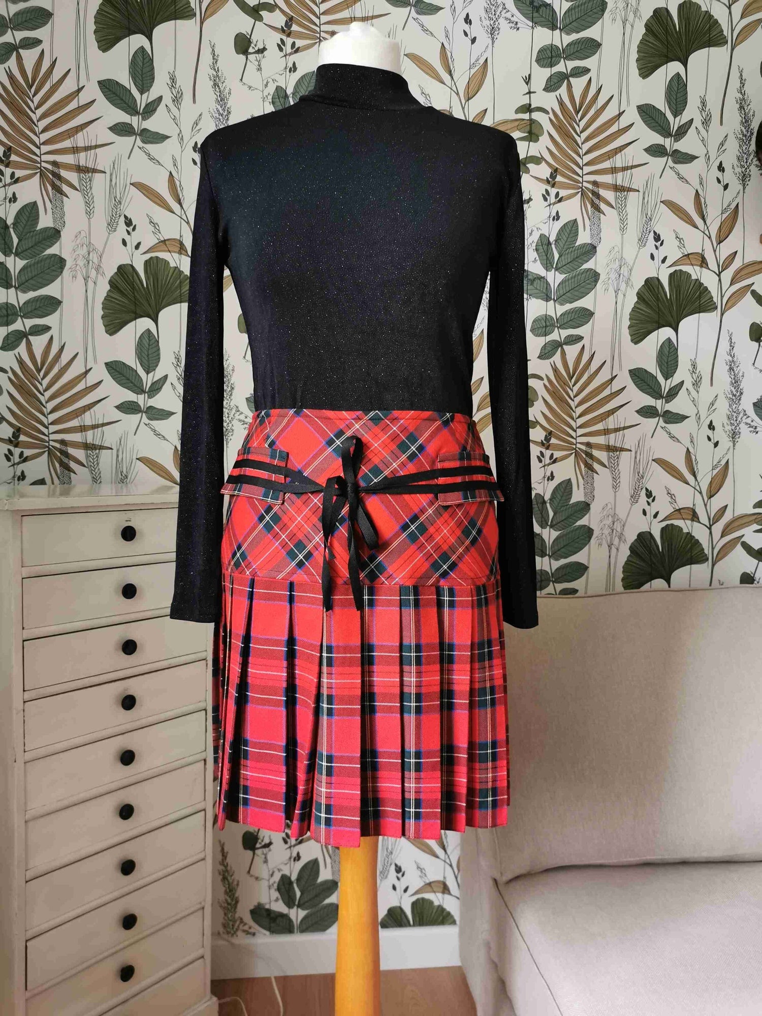 Tartan mini-skirt