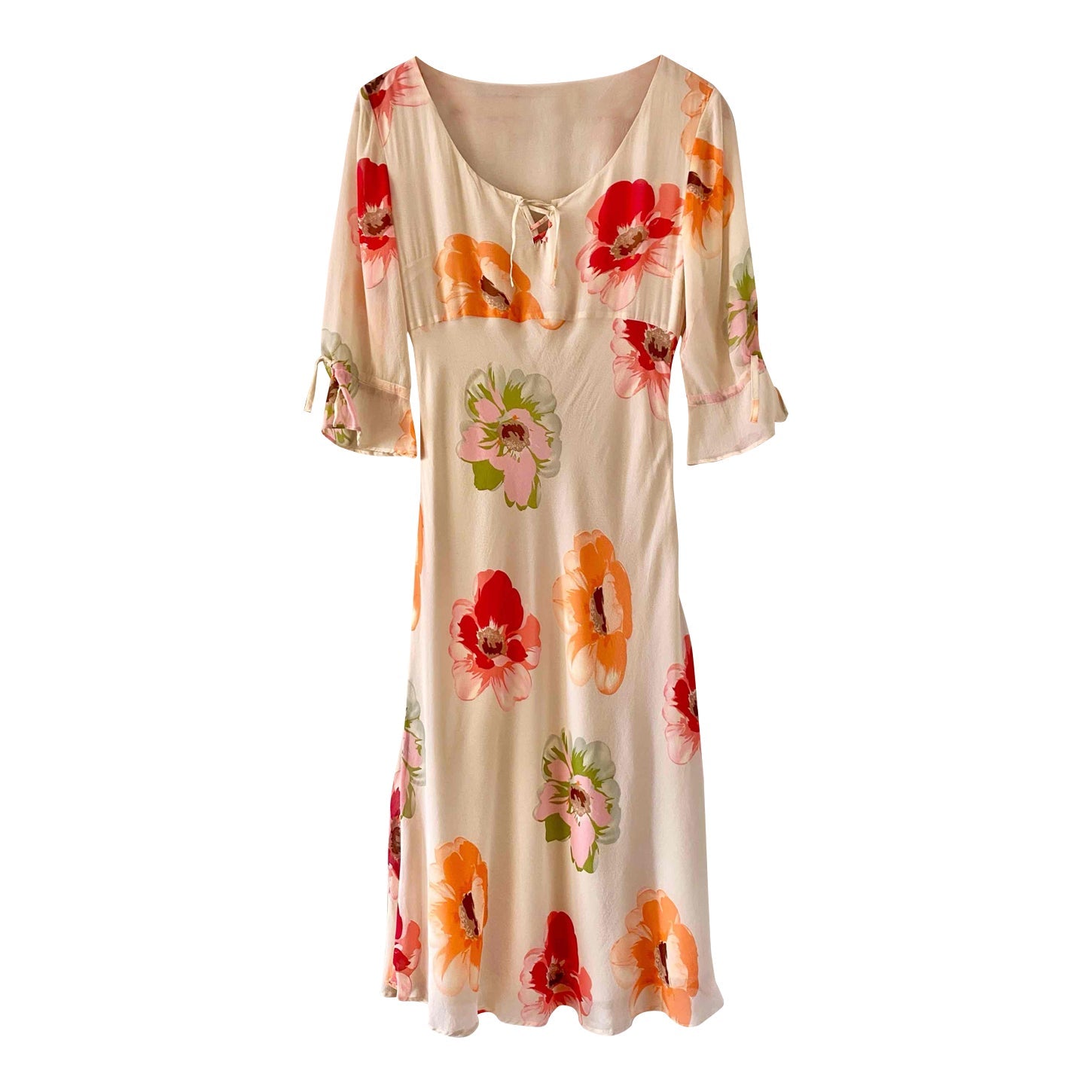 Floral silk dress