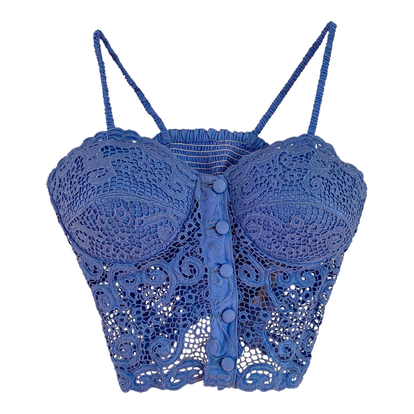 Bustier in English embroidery