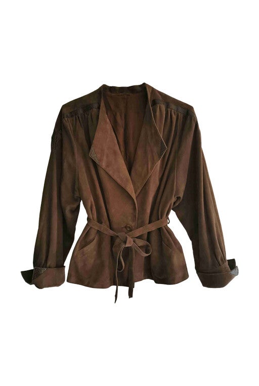 Suede safari jacket