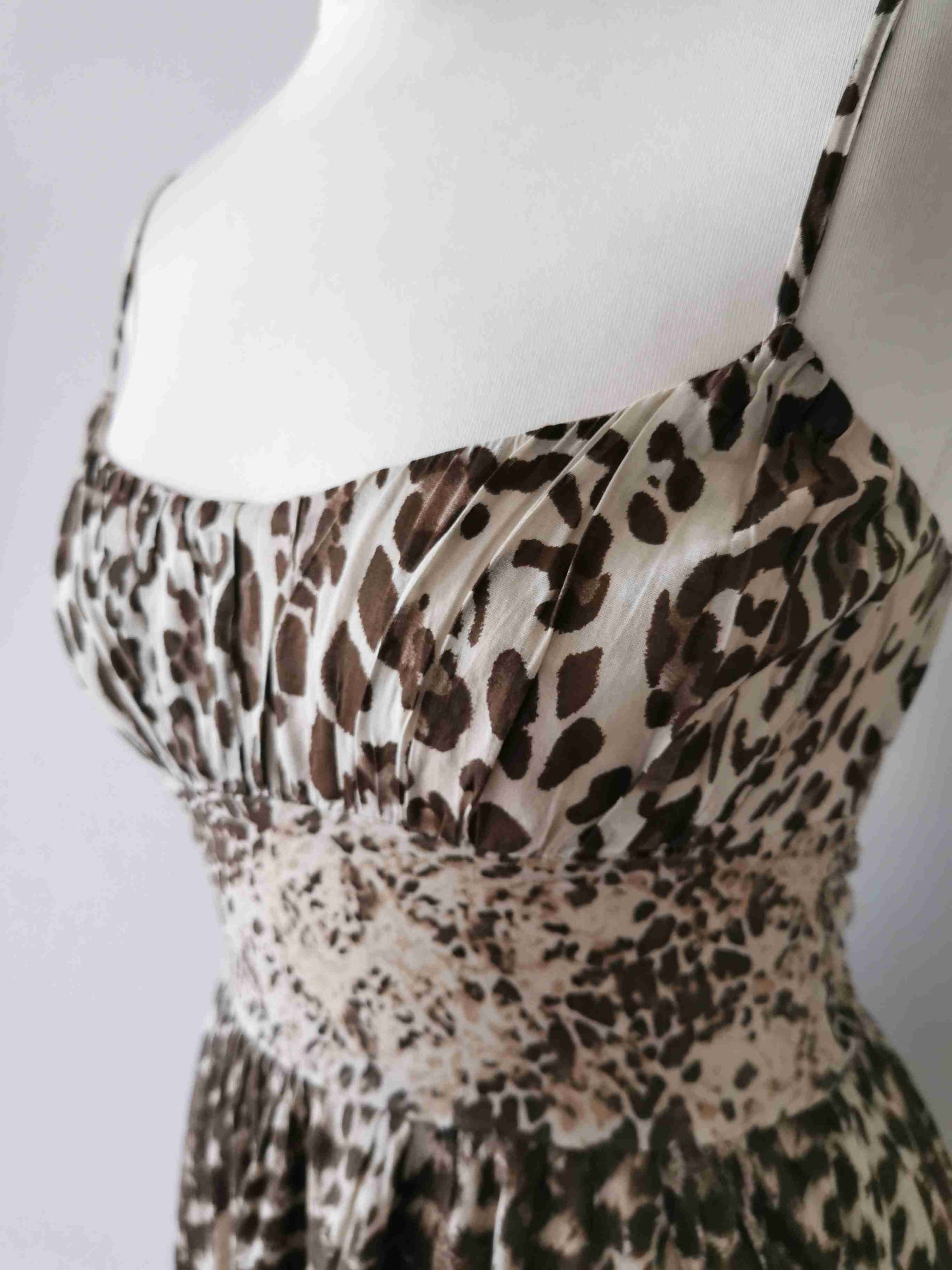 Leopard print cotton dress