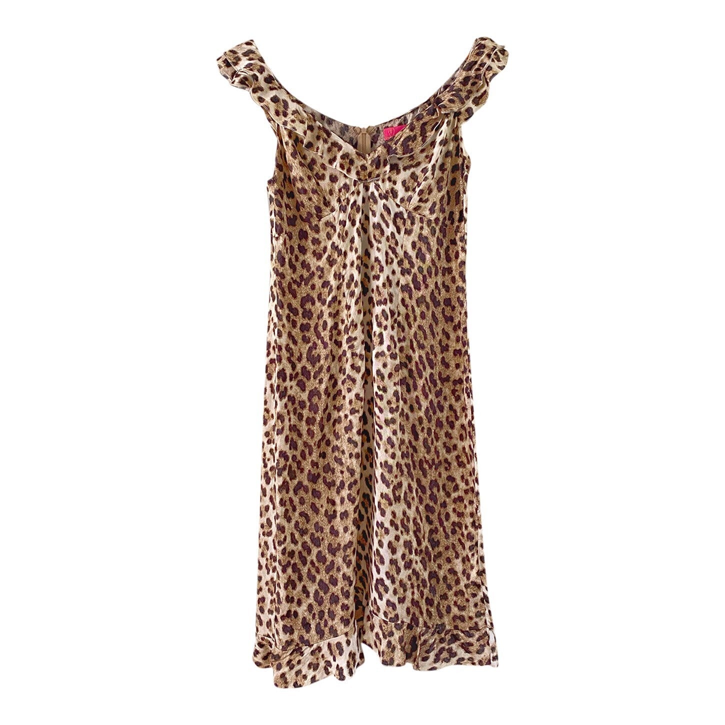 Leopard print midi dress