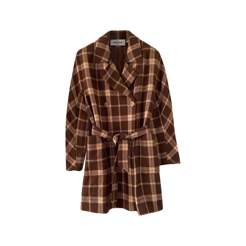 Manteau saharienne à carreaux