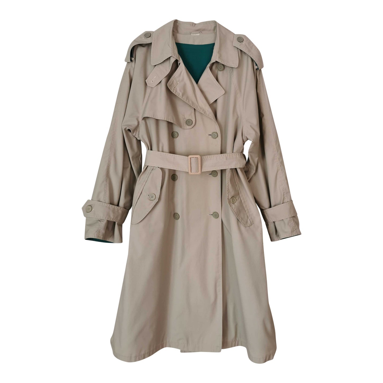 Belted trench coat, 90's style.