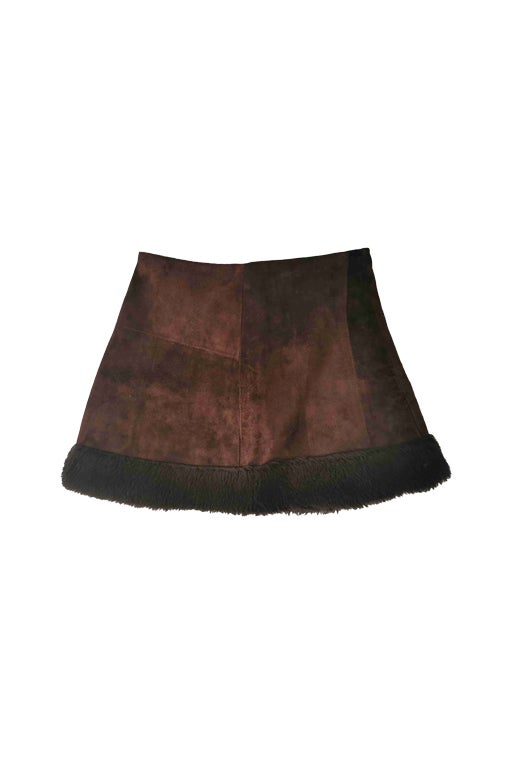 Suede skirt