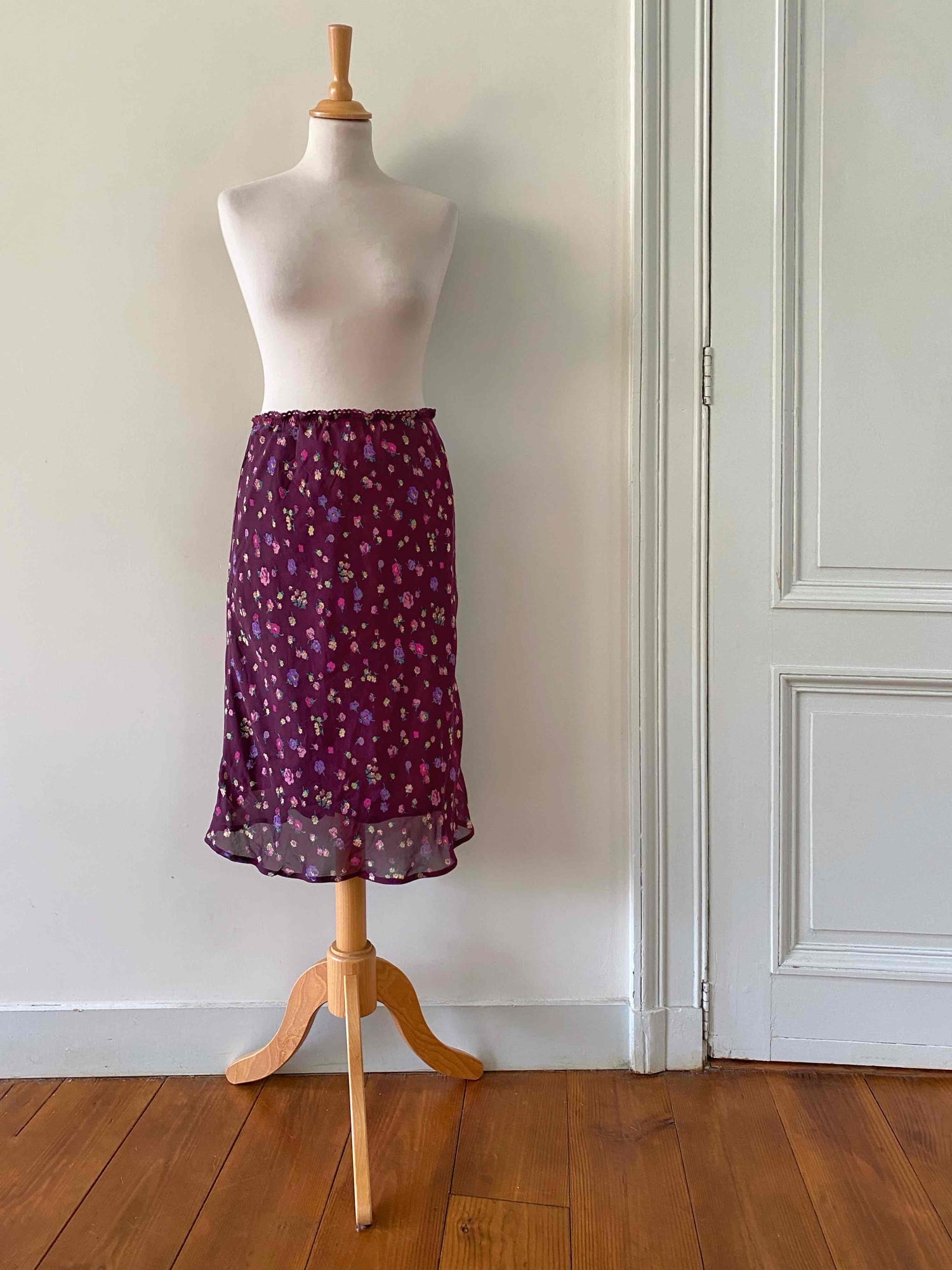 Midi skirt in voile