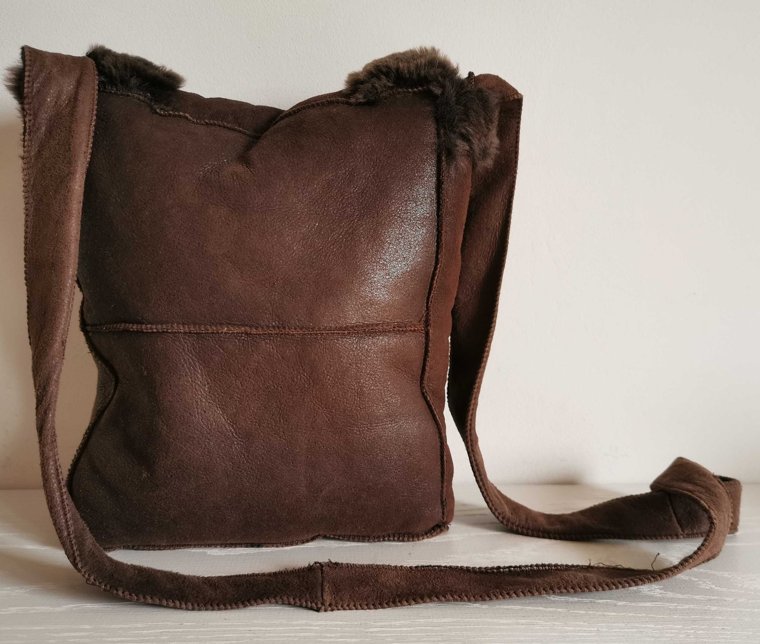 Bag made of sheepskin
