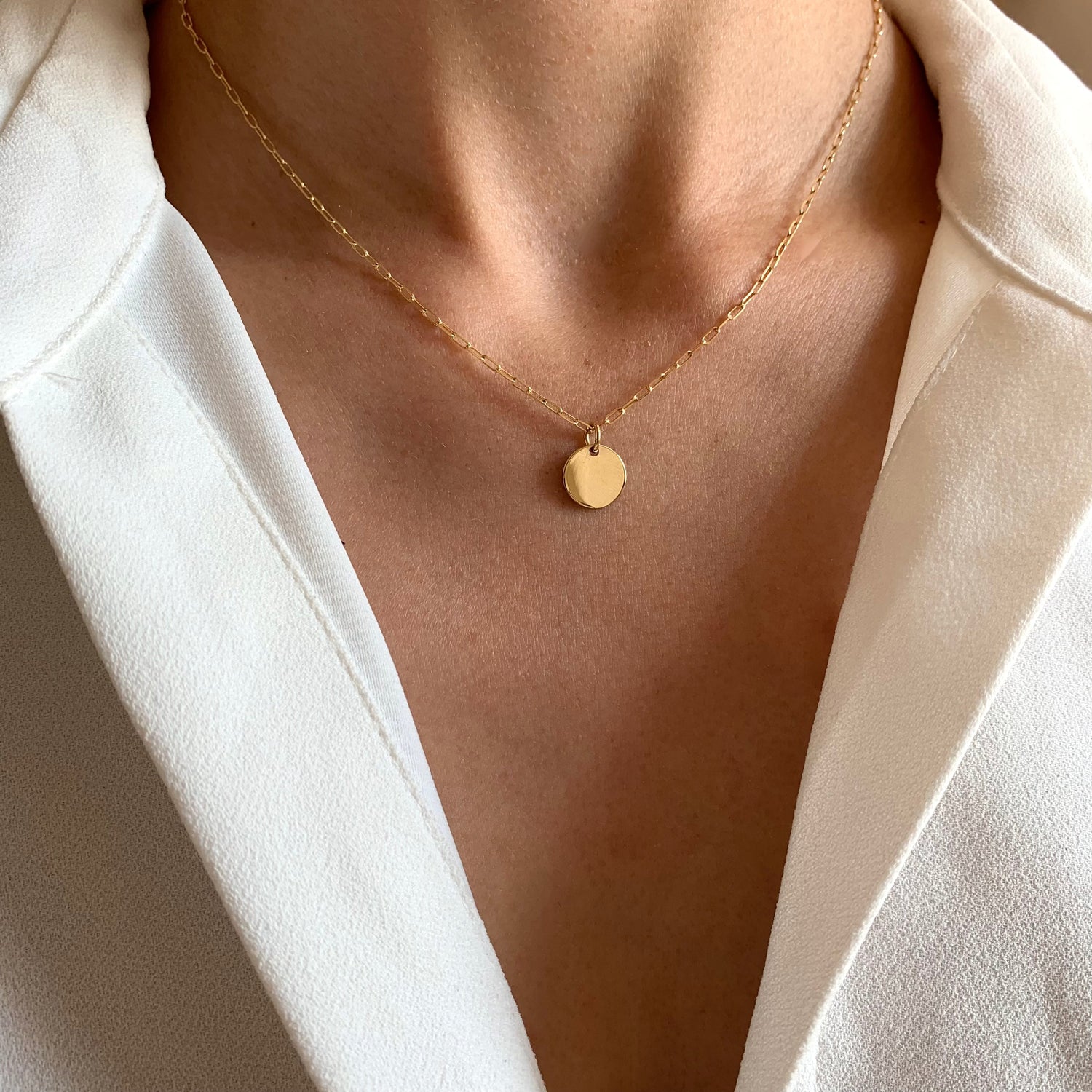 Collier fin Médaille