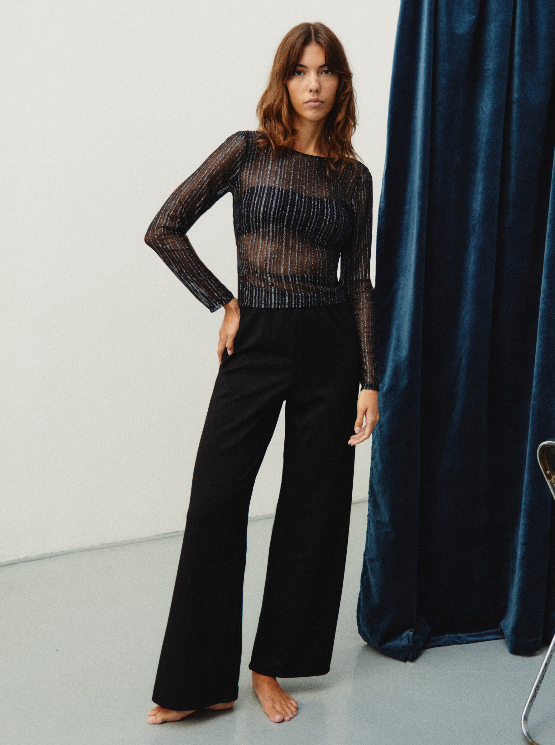 Top Silver Stripes Transparent