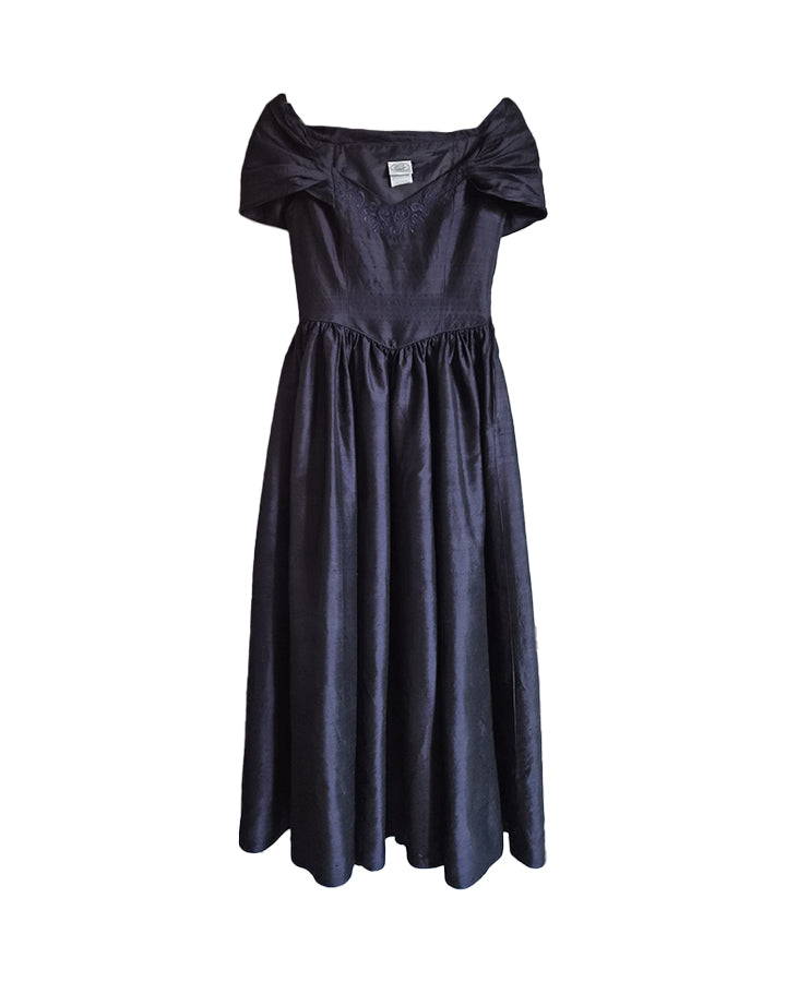 Robe longue en soie