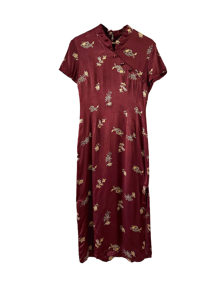 Robe asiatique en satin