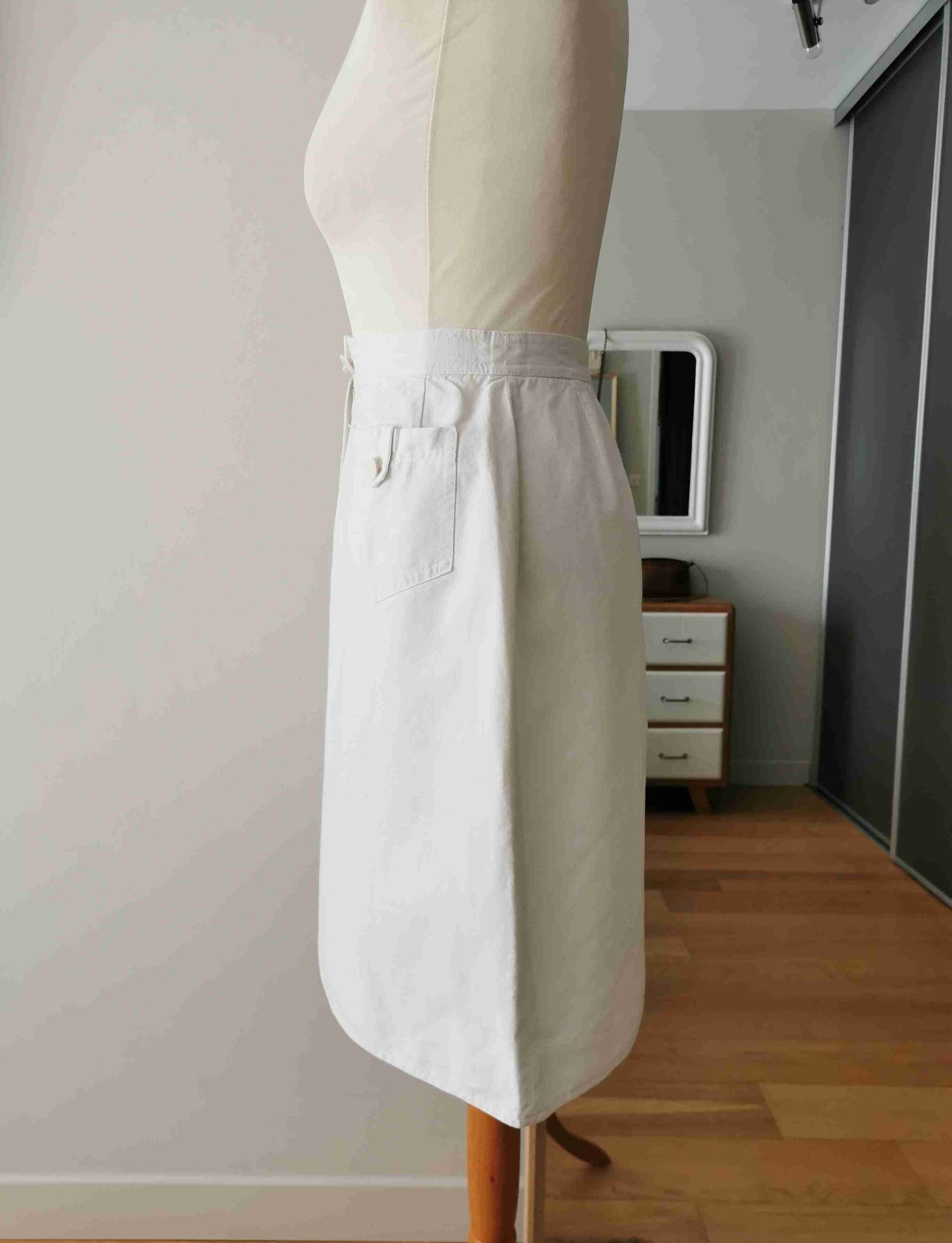 Cotton A-line skirt