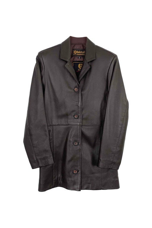 Veste longue en cuir