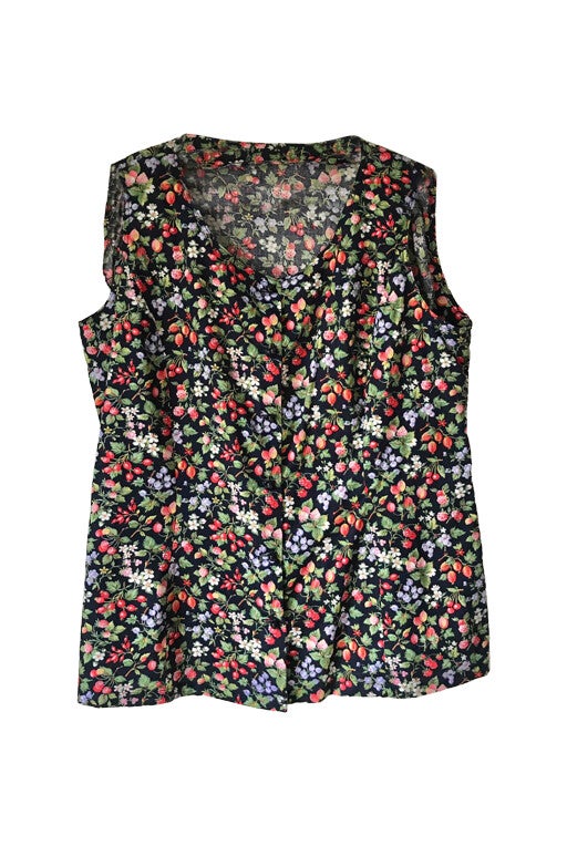 Top à fleurs