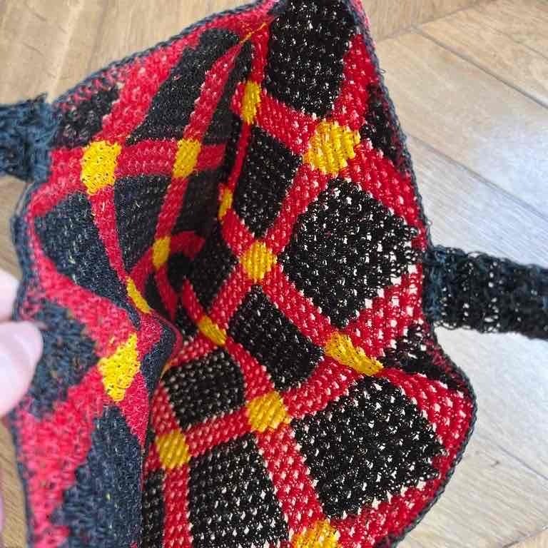 Woven plastic basket