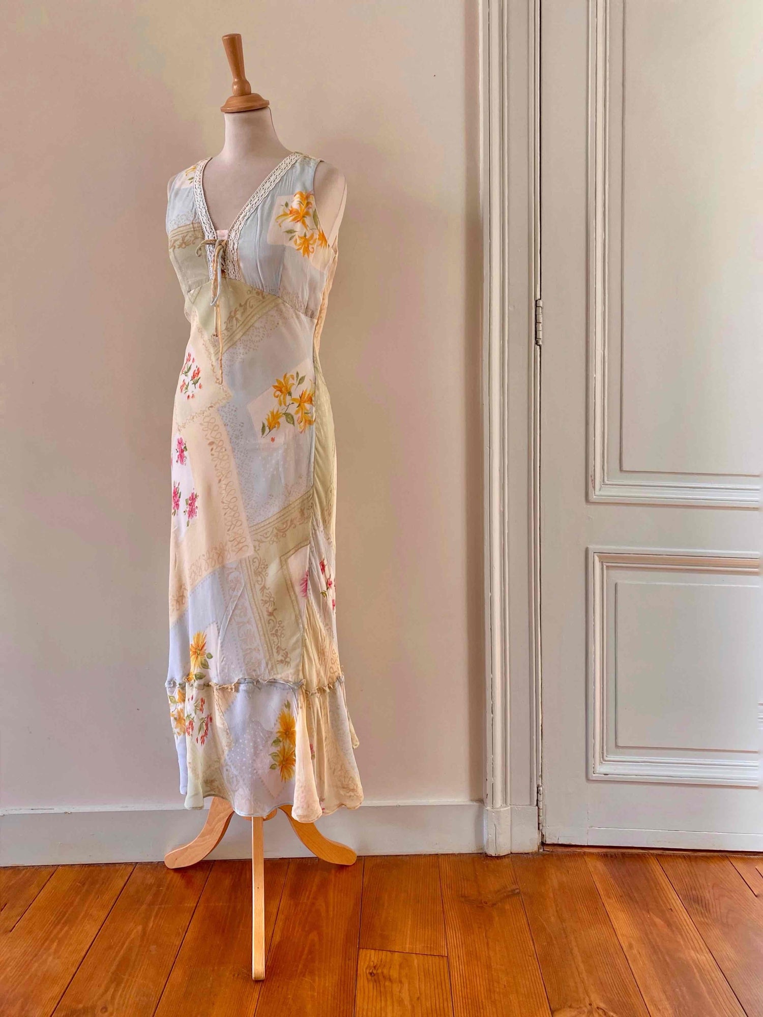 Robe longue patchwork