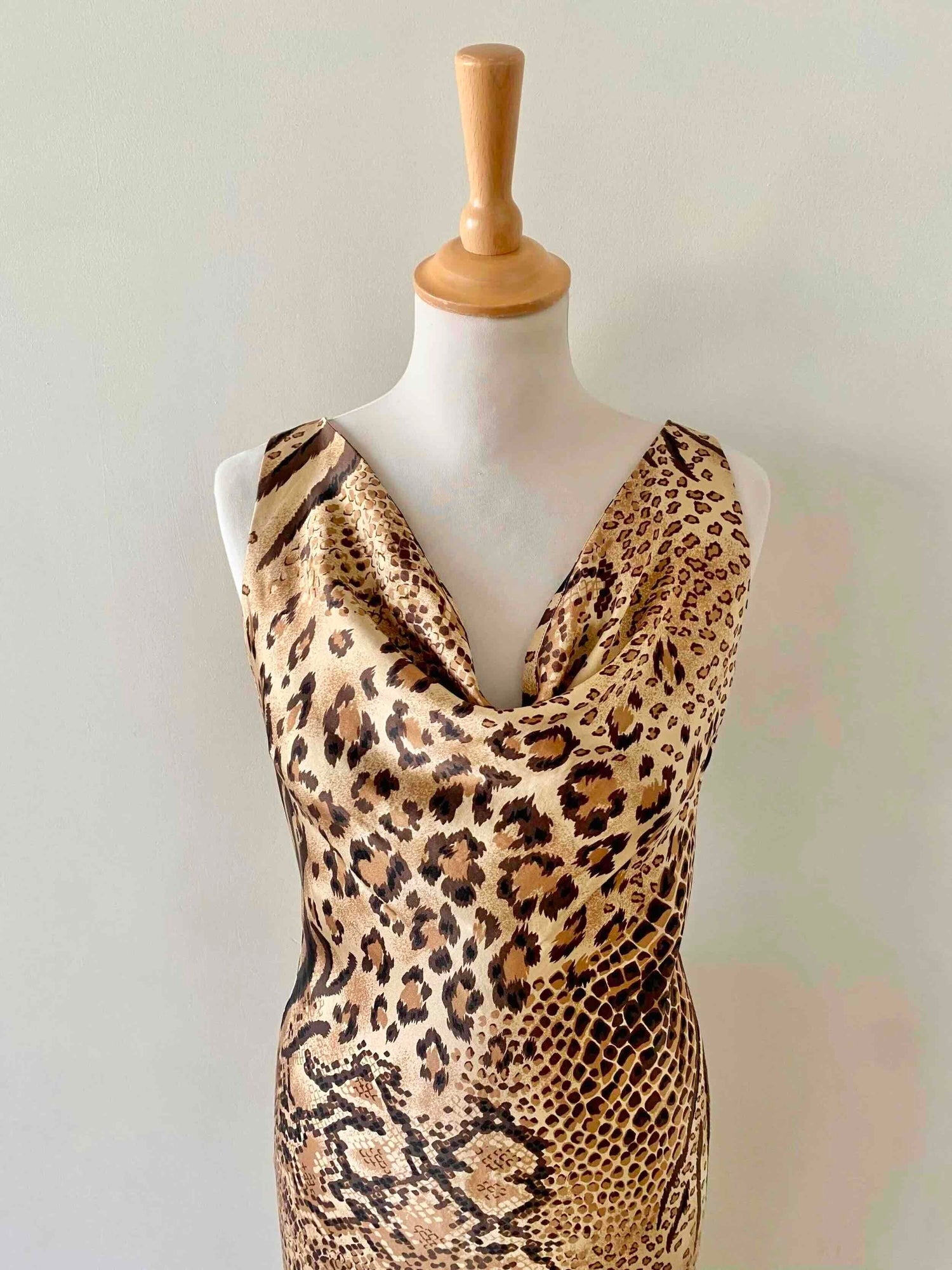 Leopard print silk dress